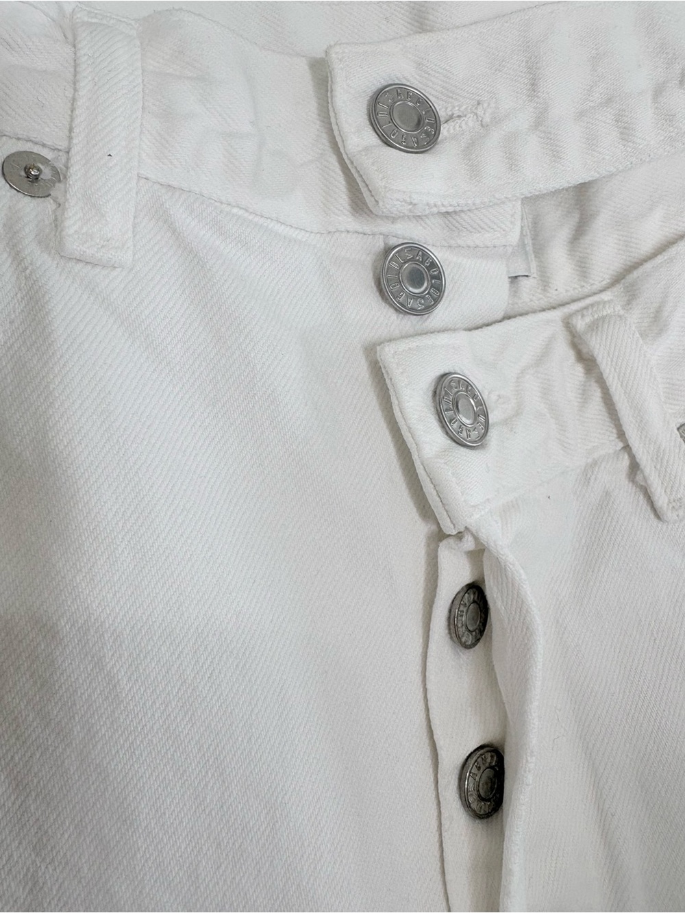 Agolde Broken Waistband Jeans White High Rise Organic Cotton Size 24 - Picture 5 of 14